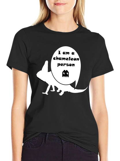 Chameleon Person Graphic T-Shirt - Unique Design