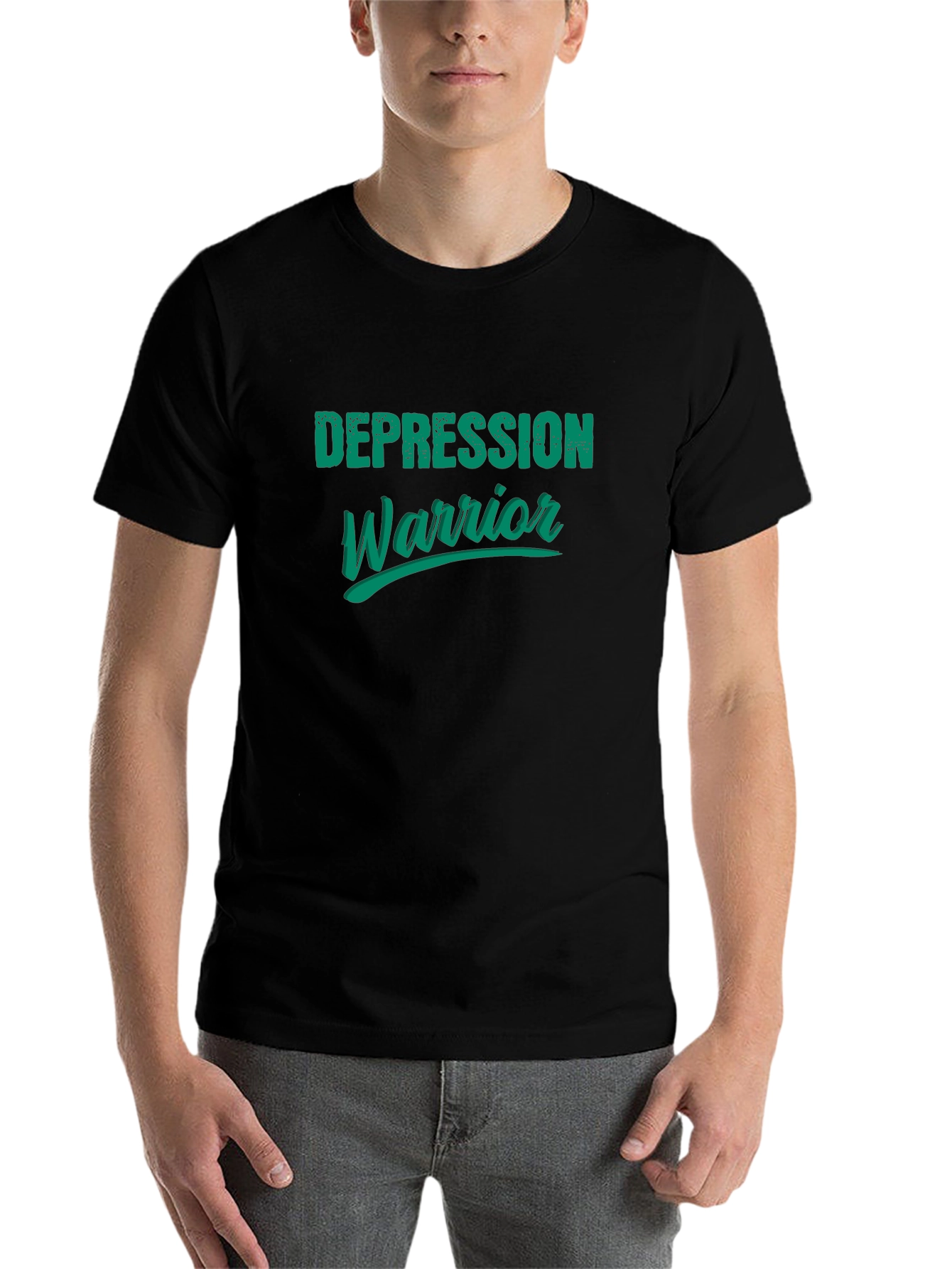 Depression Warrior Graphic Tee - Black