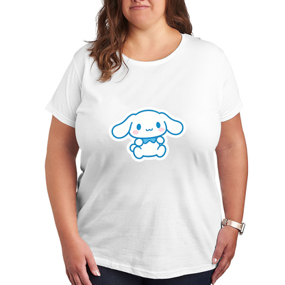 Simple Cute Cinnamoroll Cartoon Print Plus Size Ladies Short?Sleeve Tee