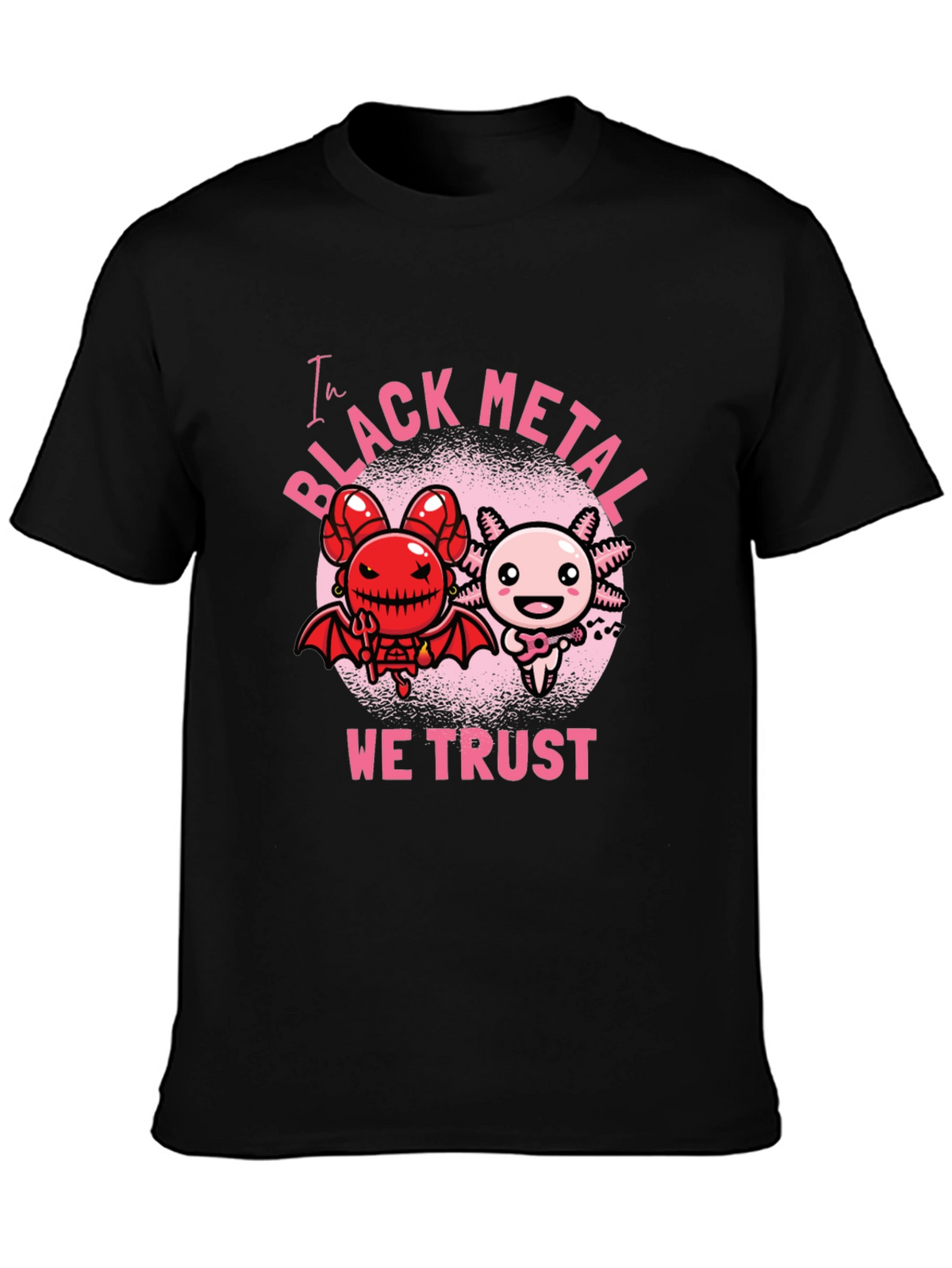 Black Metal Axolotl Graphic Tee