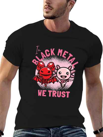 Black Metal Axolotl Graphic Tee