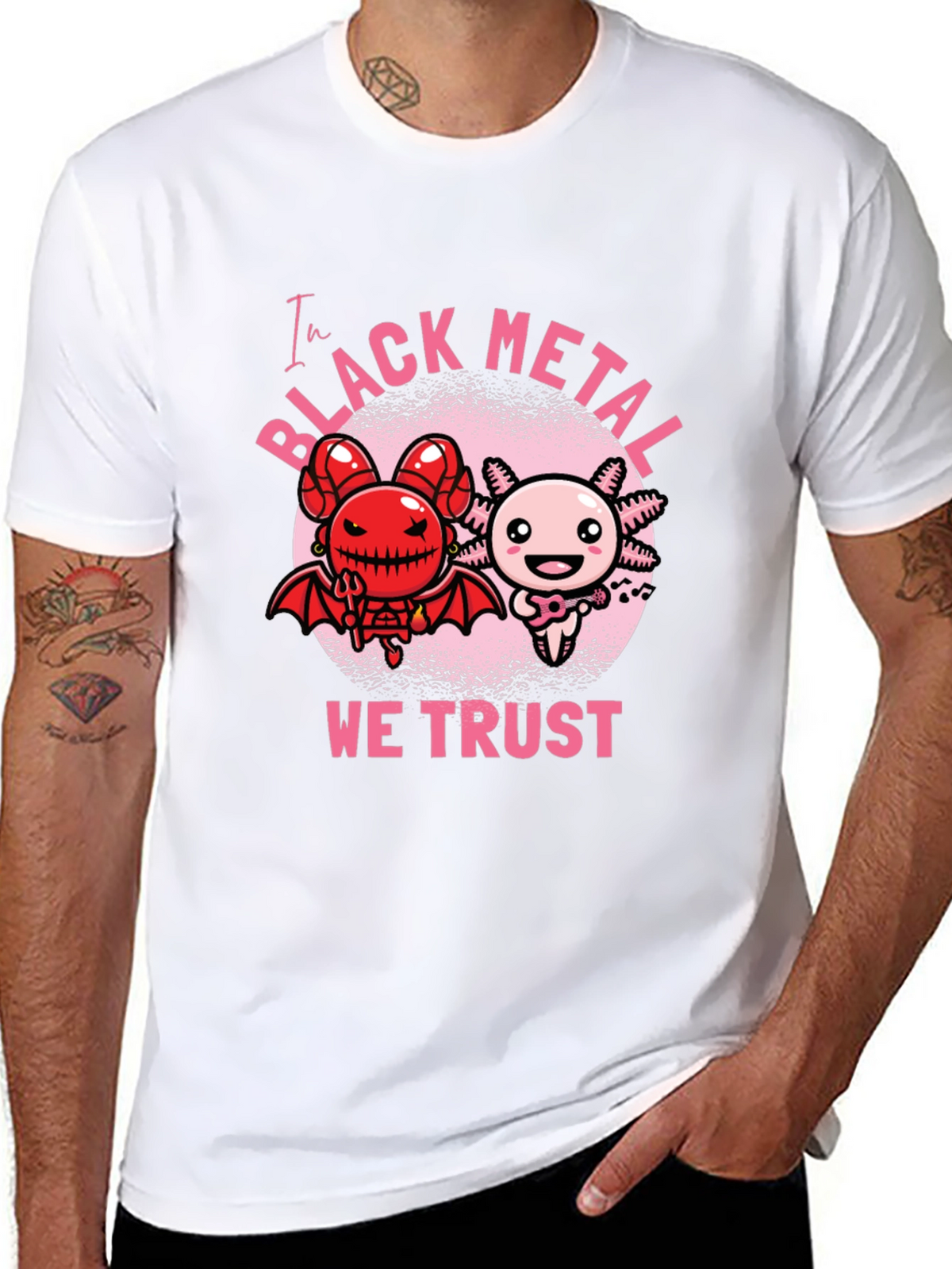 Black Metal Axolotl Graphic Tee