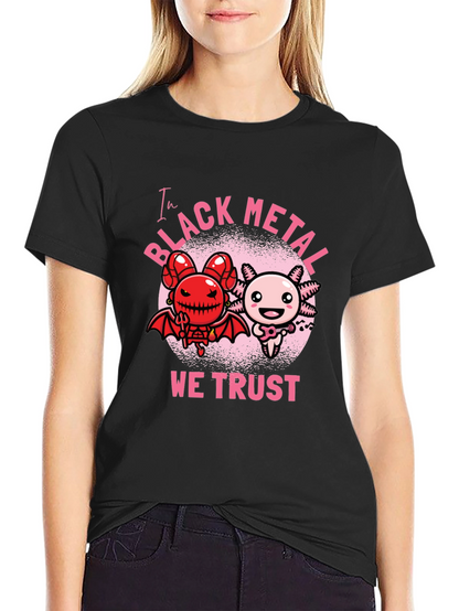 Black Metal Axolotl Graphic Tee