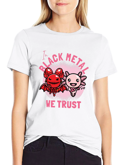 Black Metal Axolotl Graphic Tee