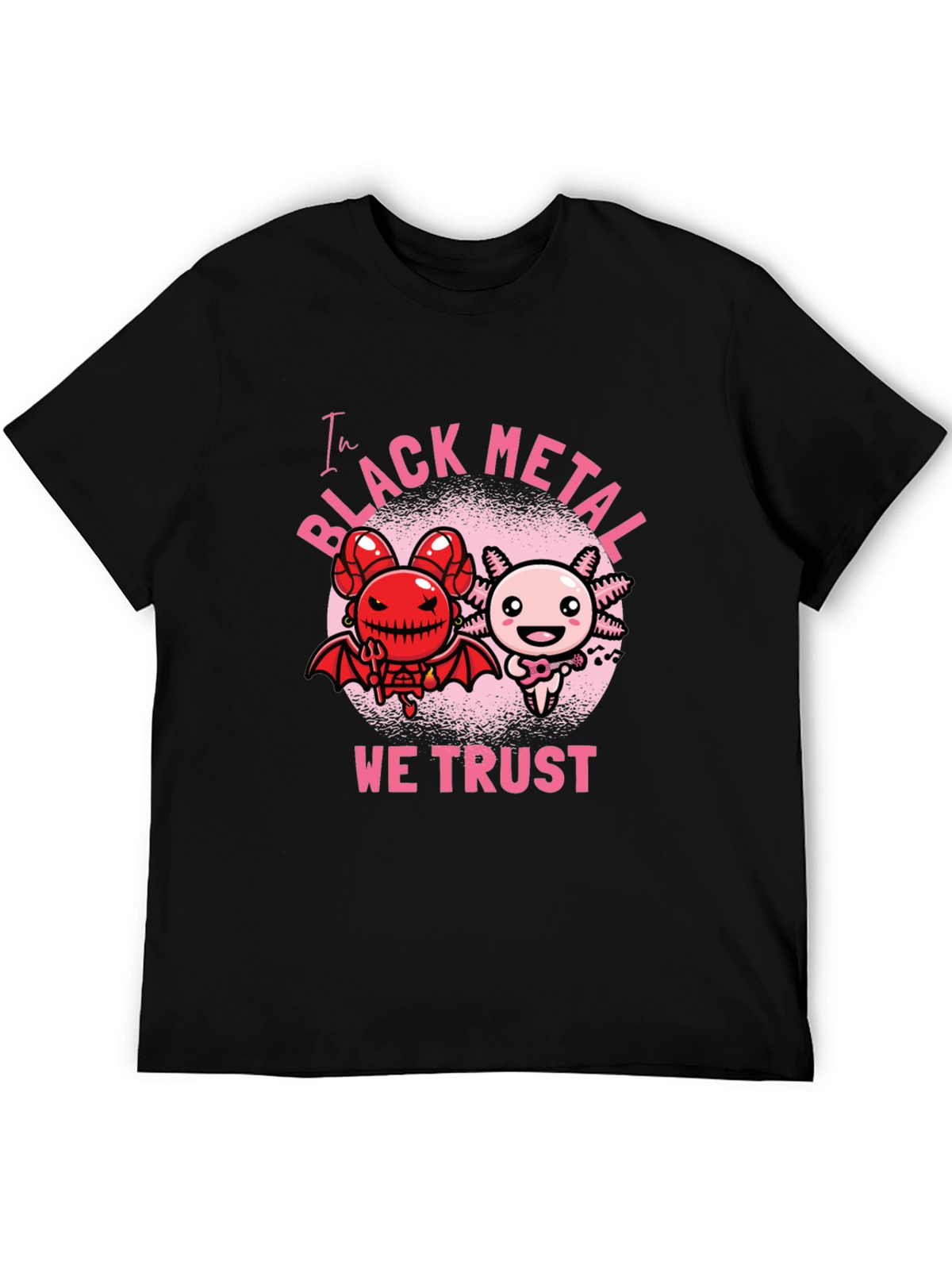 Black Metal Axolotl Graphic Tee