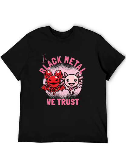 Black Metal Axolotl Graphic Tee