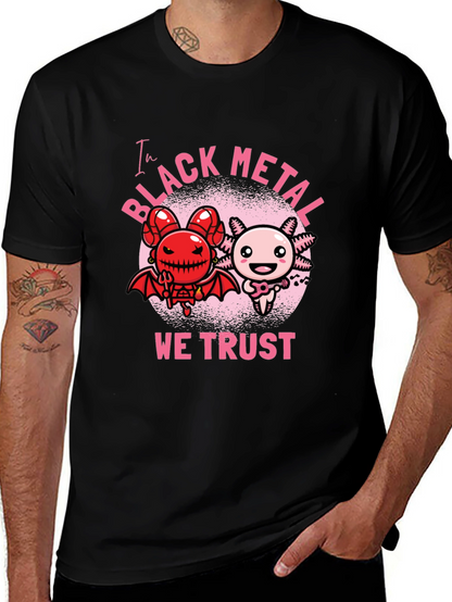 Black Metal Axolotl Graphic Tee