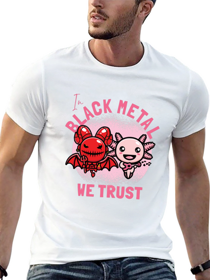 Black Metal Axolotl Graphic Tee