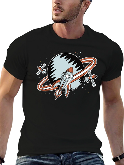 Retro Space Rocket Graphic Tee