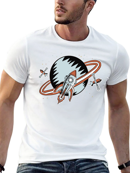 Retro Space Rocket Graphic Tee