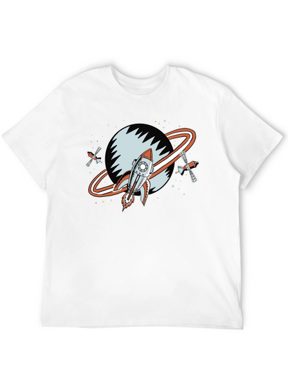 Retro Space Rocket Graphic Tee