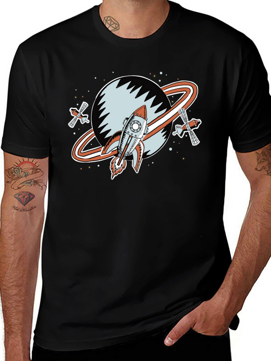 Retro Space Rocket Graphic Tee