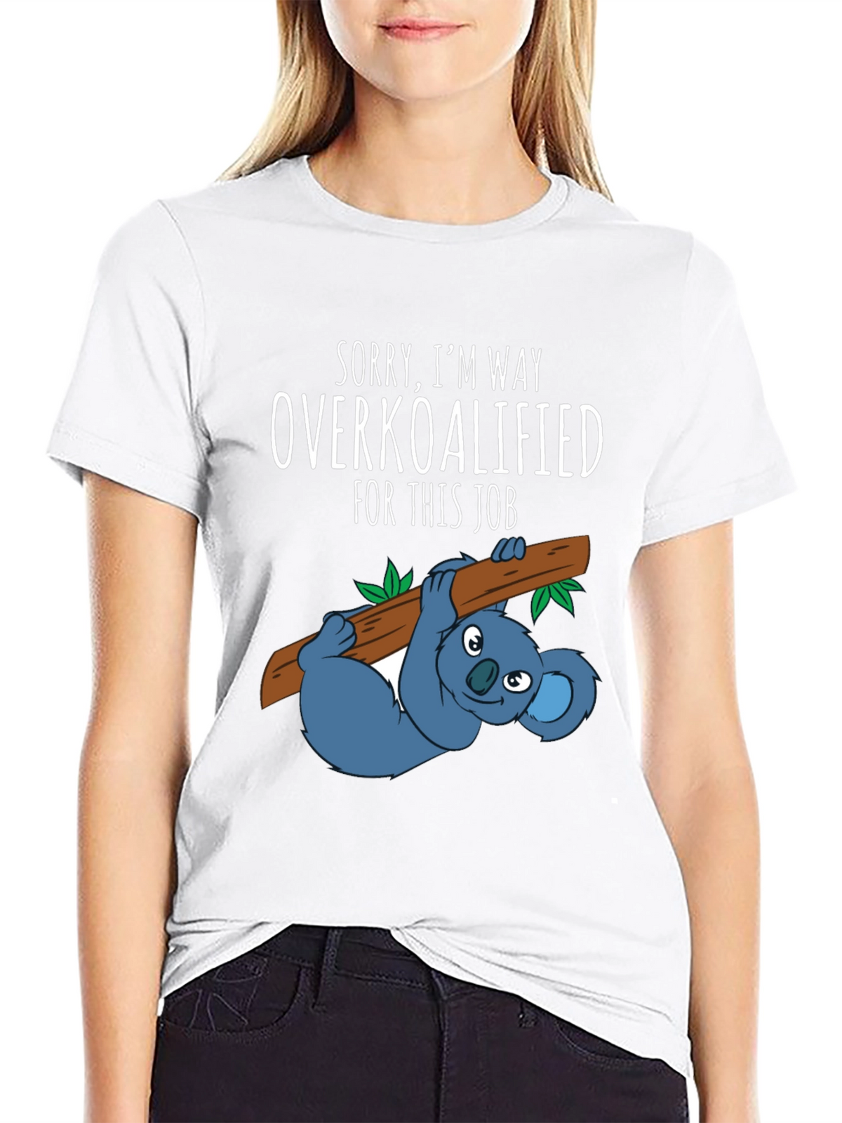 Overkoalified T-Shirt: Funny Koala Job Humor Tee