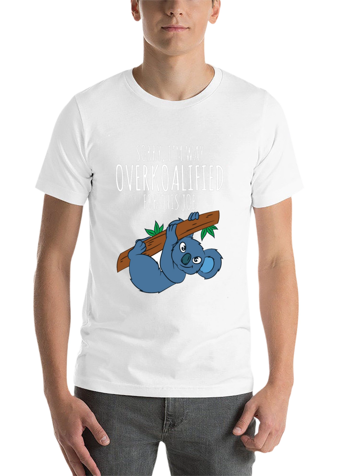 Overkoalified T-Shirt: Funny Koala Job Humor Tee