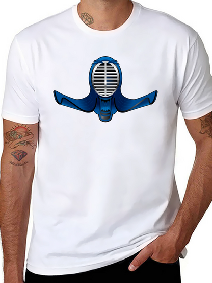 Black T-Shirt with Kendo Mask Design