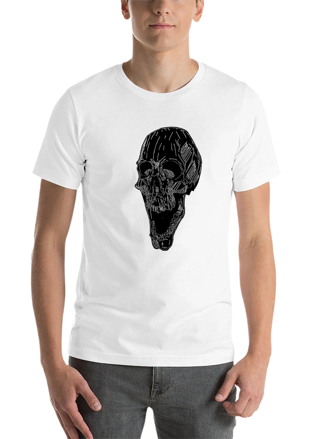 Skull Graphic Tee - Mens Black T-Shirt