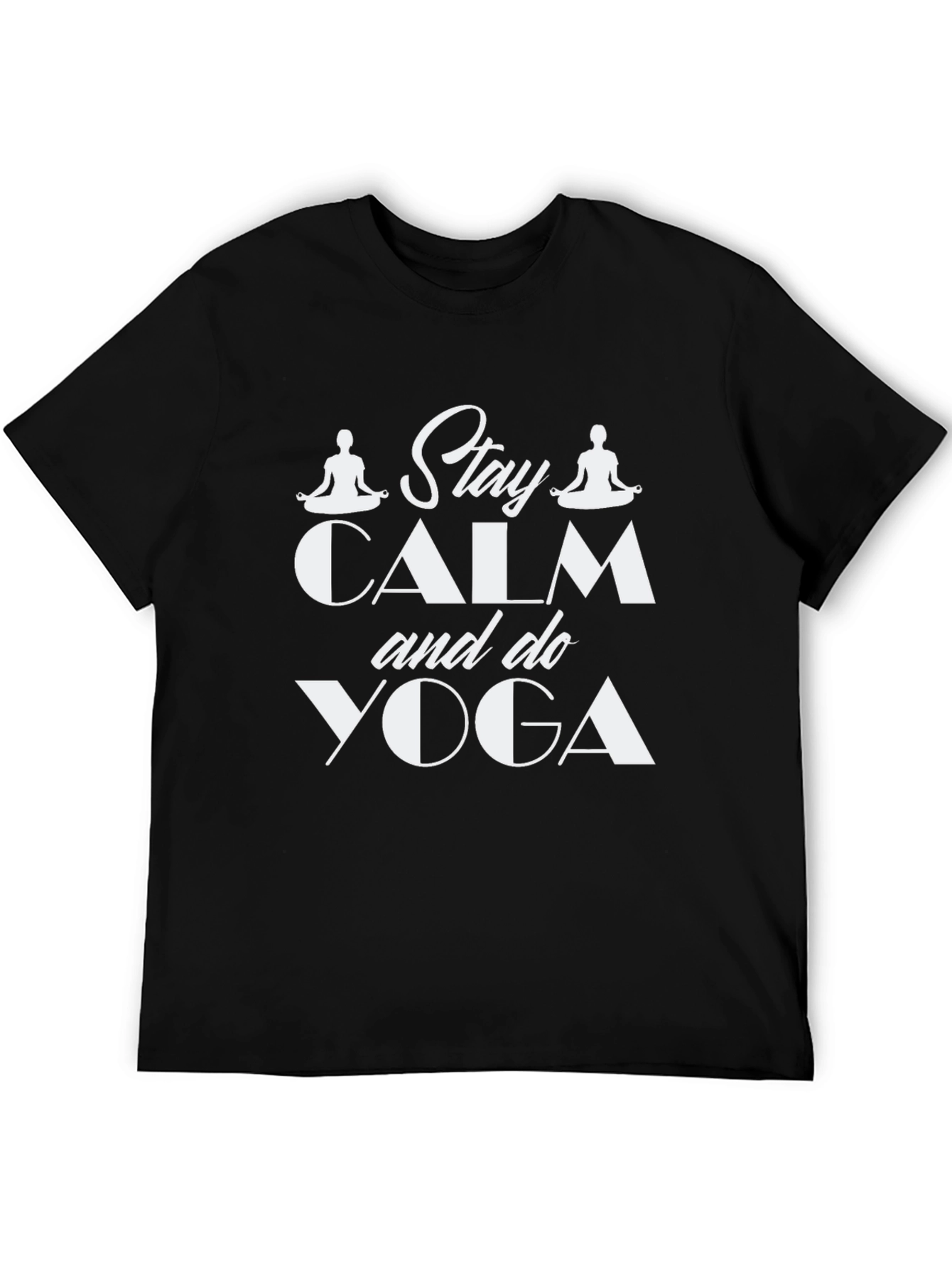 Stay Calm & Do Yoga Black Graphic Tee