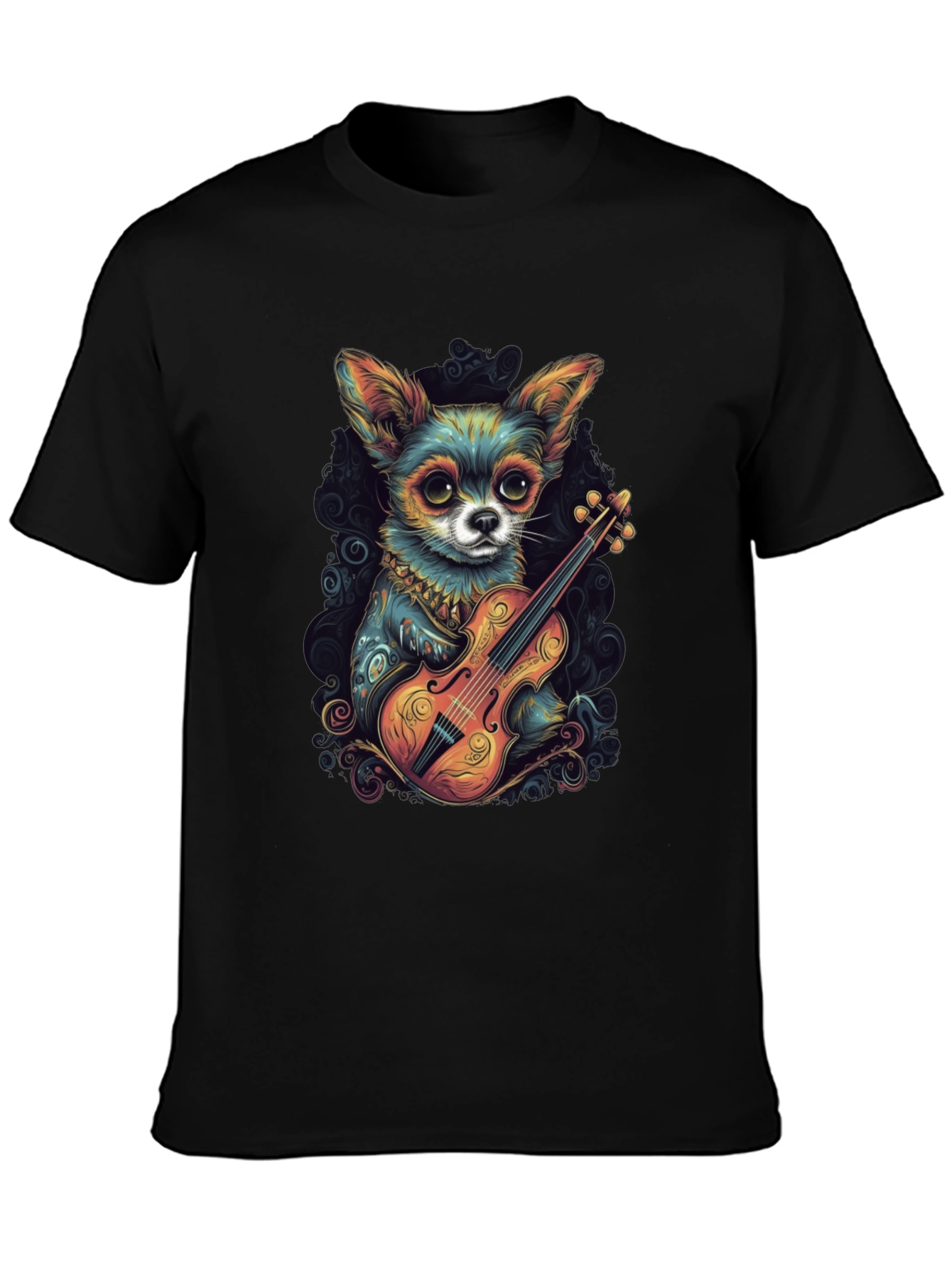 Chihuahua Violinist Graphic T-Shirt