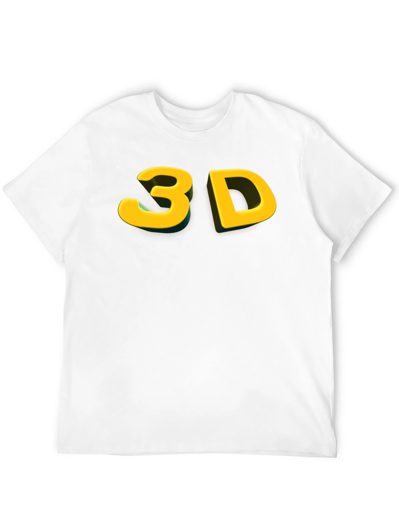 Bold 3D Graphic Tee - Black Cotton Blend