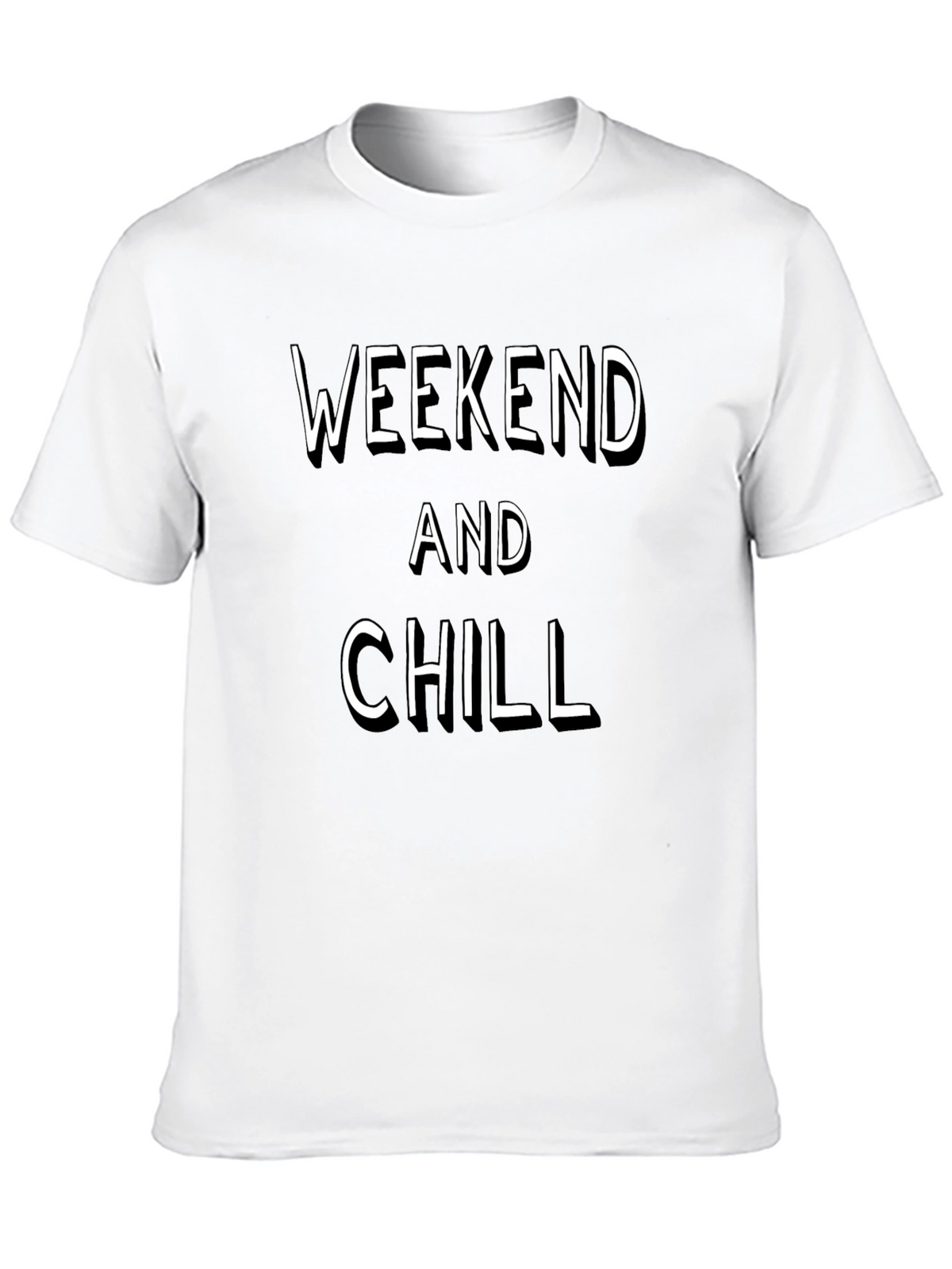 Weekend and Chill Black Graphic T-Shirt