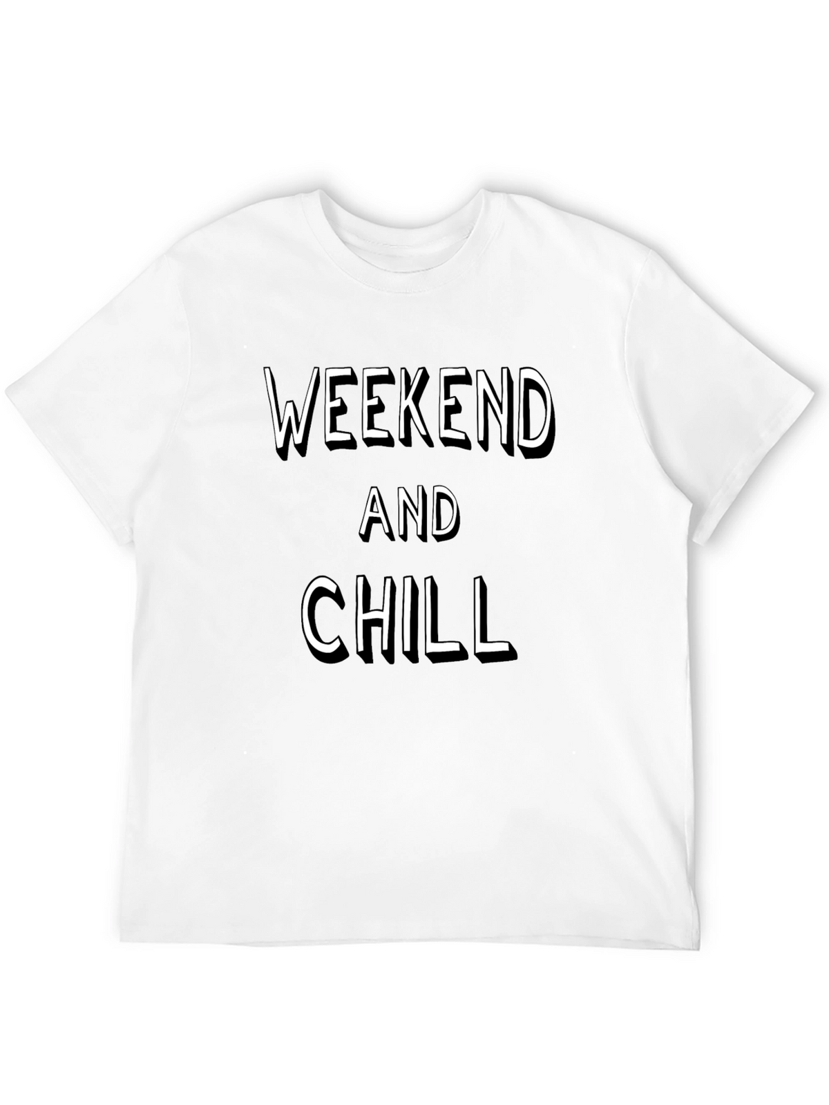 Weekend and Chill Black Graphic T-Shirt