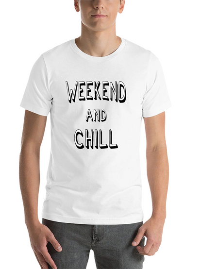 Weekend and Chill Black Graphic T-Shirt