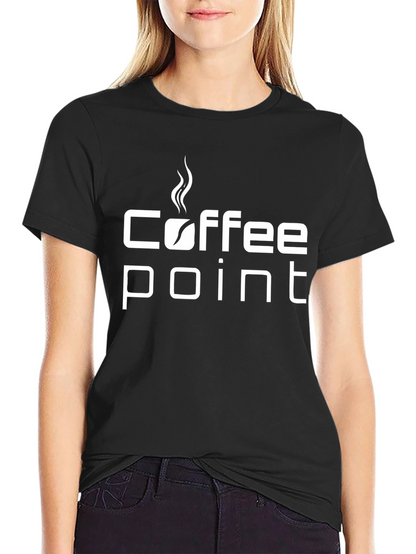 Coffee Point Graphic T-Shirt - Trendy Black Tee