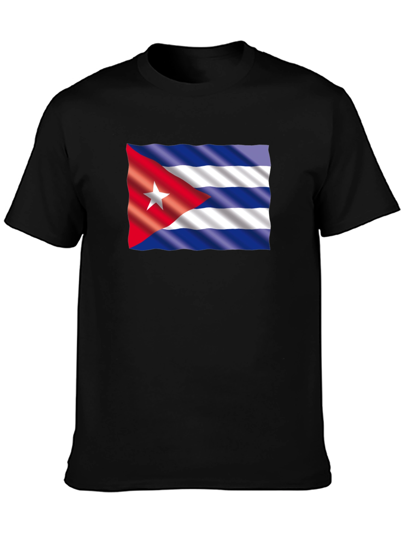 Cuba Flag Graphic T-Shirt - Black