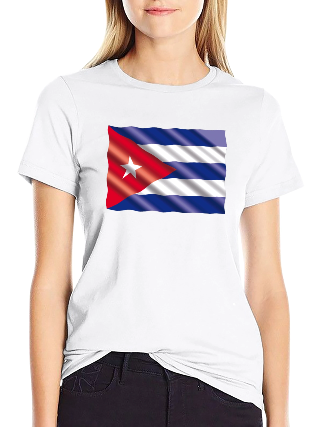 Cuba Flag Graphic T-Shirt - Black