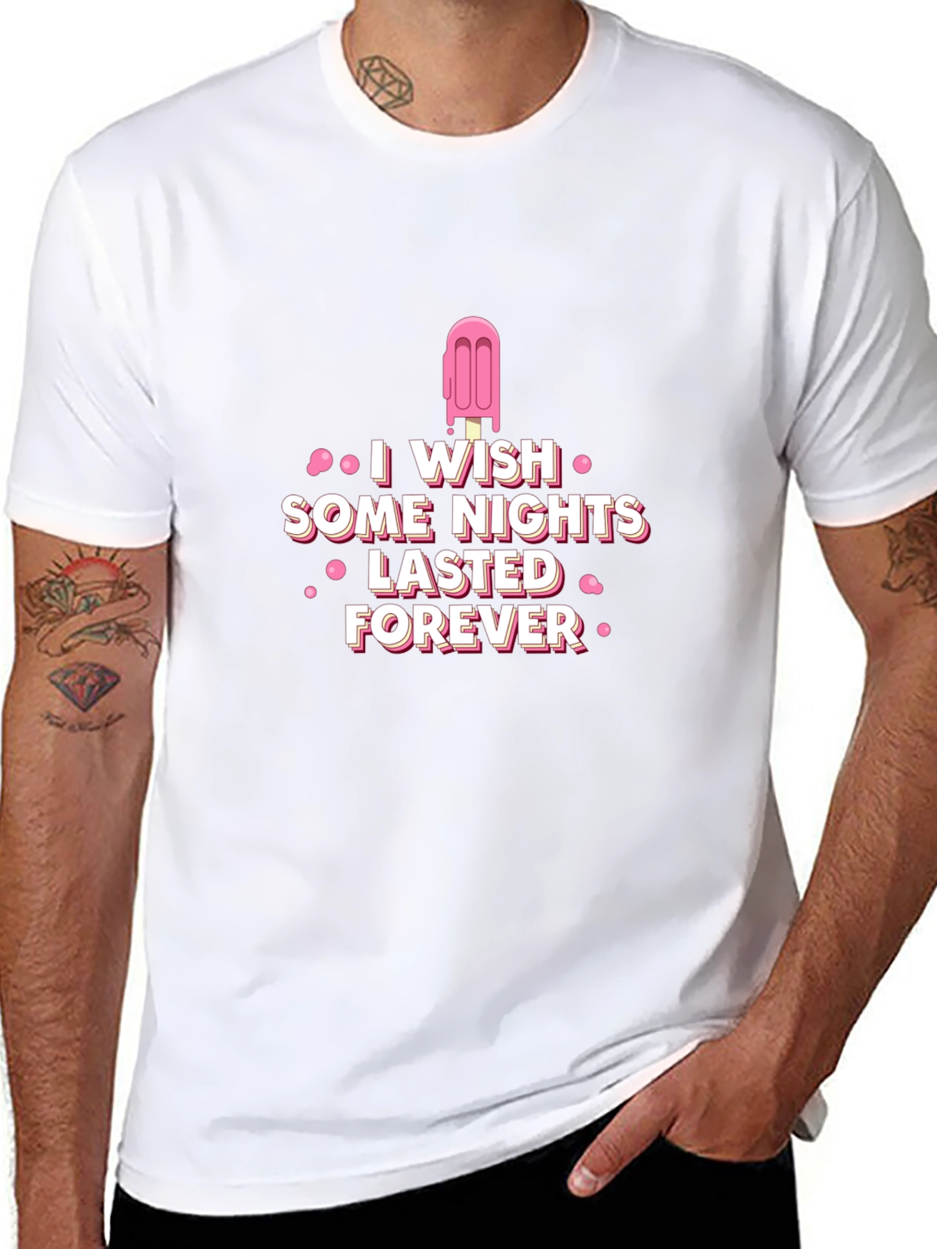 I Wish Some Nights Lasted Forever Black T-Shirt