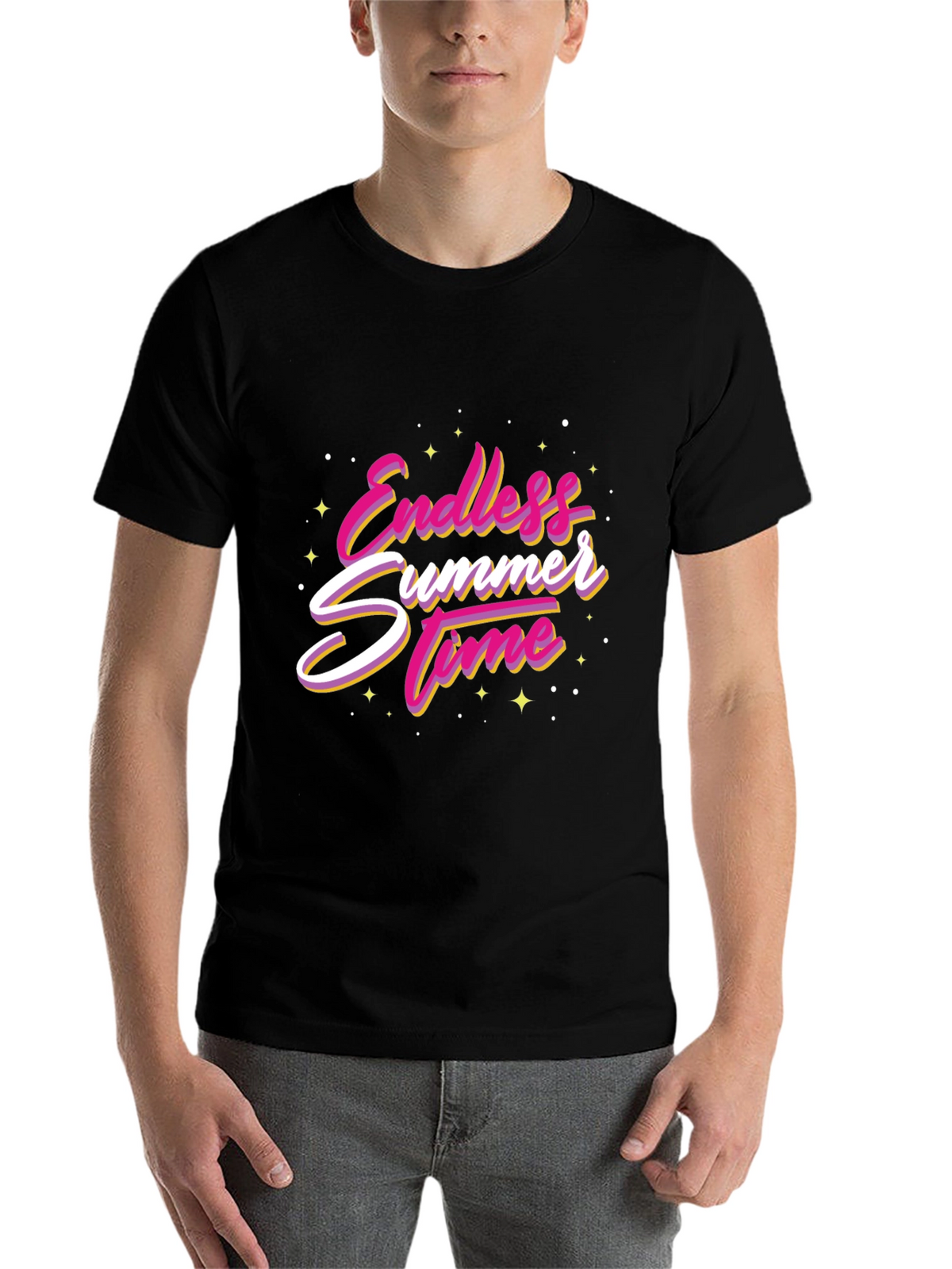 Endless Summer Time Graphic Tee - Black