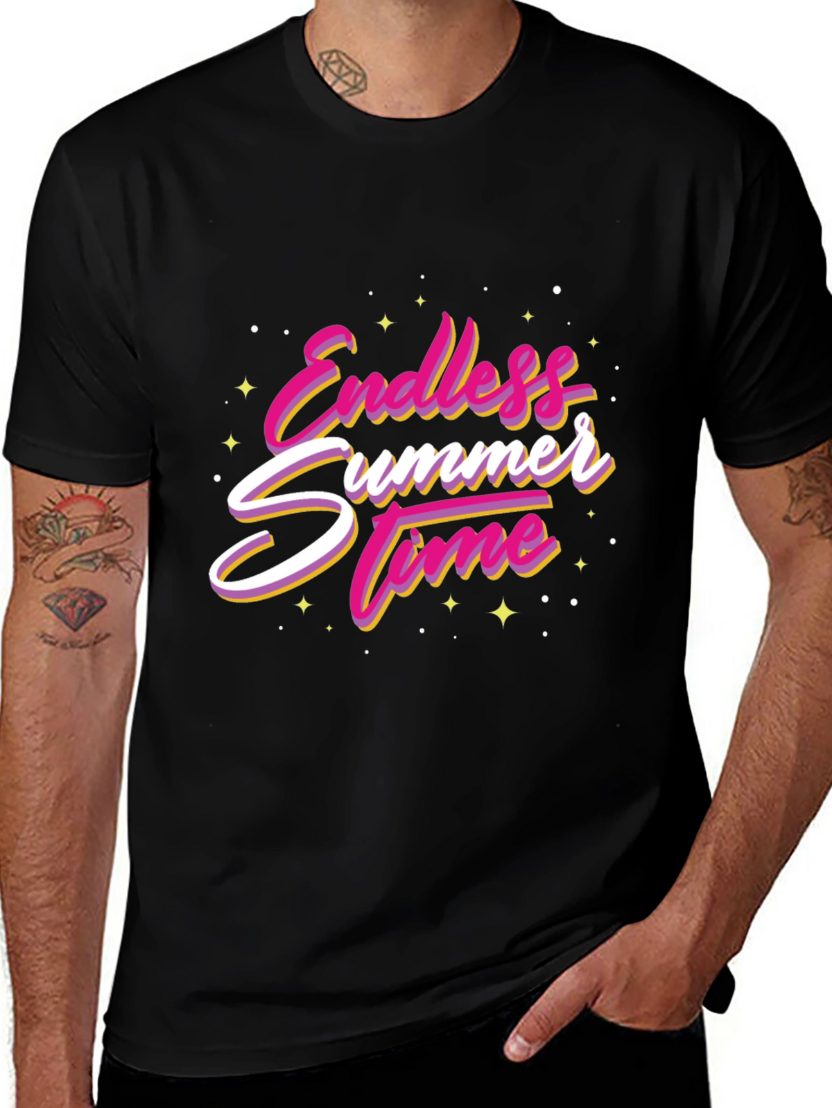 Endless Summer Time Graphic Tee - Black