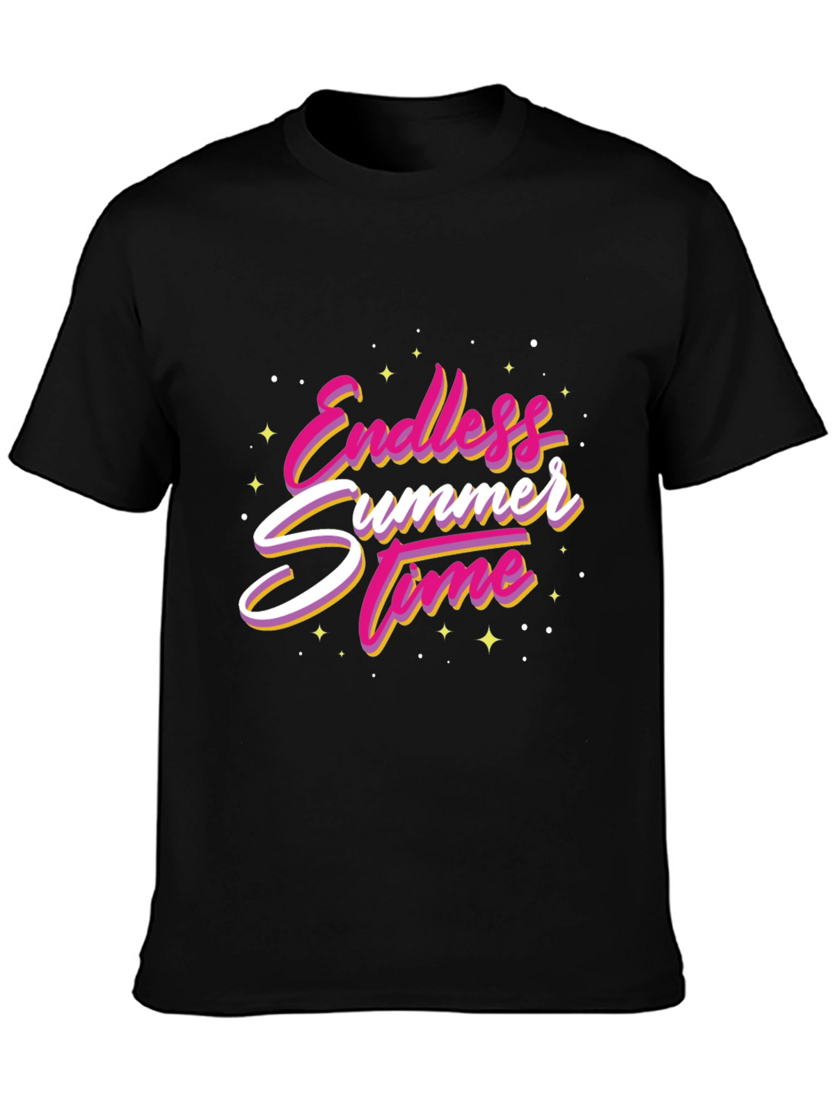 Endless Summer Time Graphic Tee - Black
