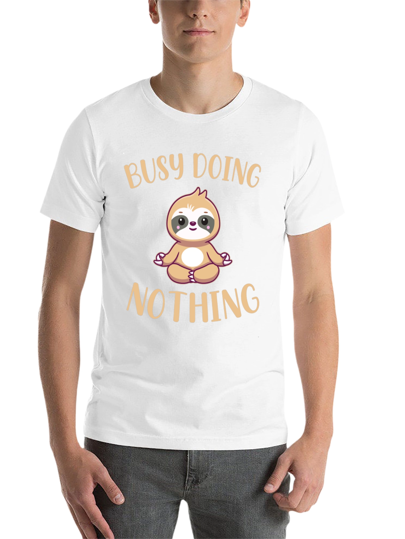 Busy Doing Nothing Sloth T-Shirt Funny Relaxation Tee