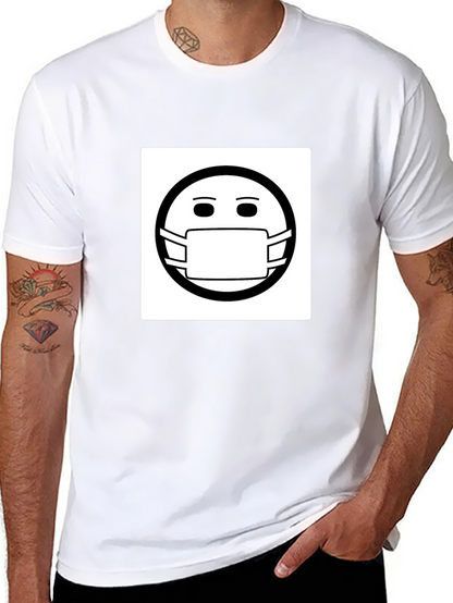 Masked Smiley T-Shirt - Stay Safe Stay Stylish