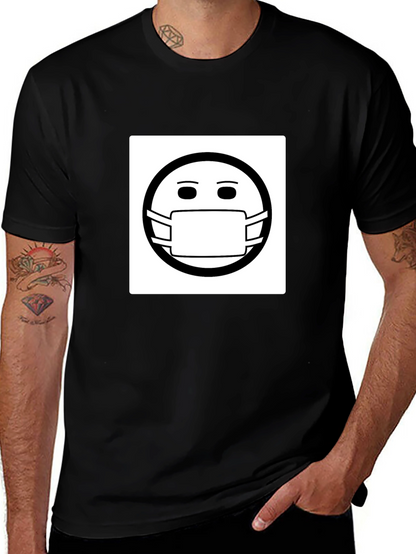 Masked Smiley T-Shirt - Stay Safe Stay Stylish