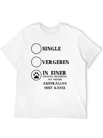 Single Vergeben Cat Lover Novelty T-Shirt