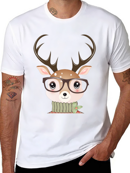 Cute Deer Glasses Graphic Tee