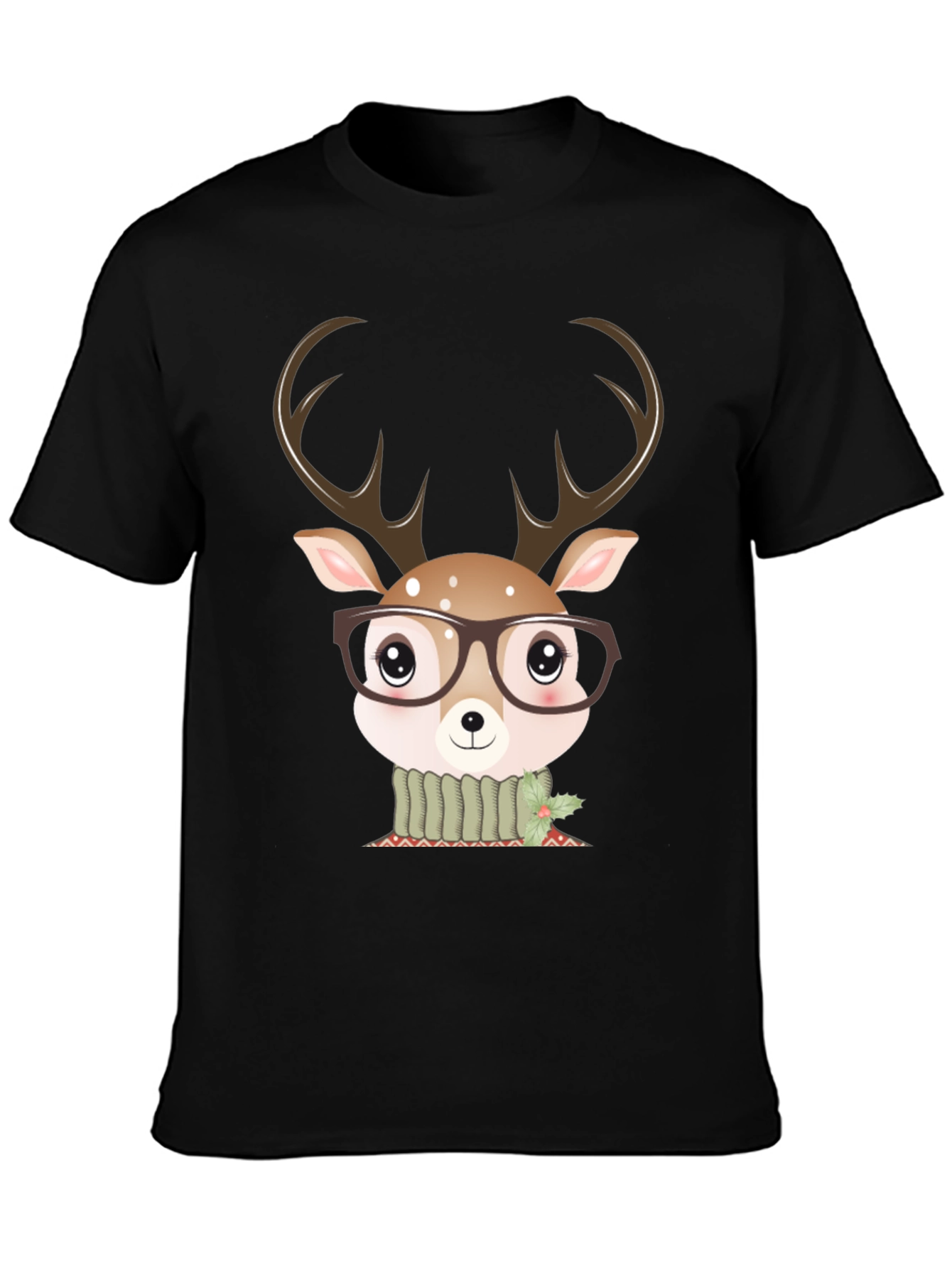 Cute Deer Glasses Graphic Tee