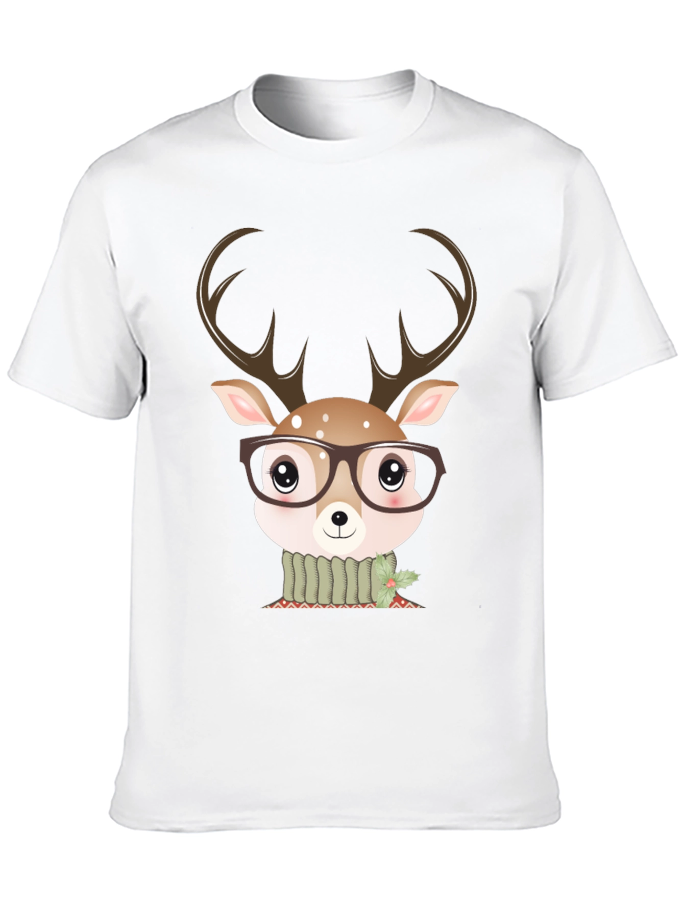 Cute Deer Glasses Graphic Tee