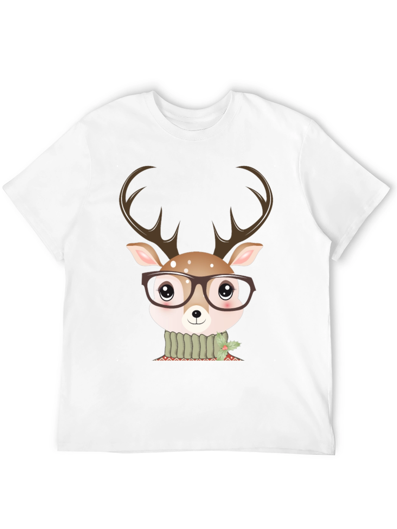 Cute Deer Glasses Graphic Tee