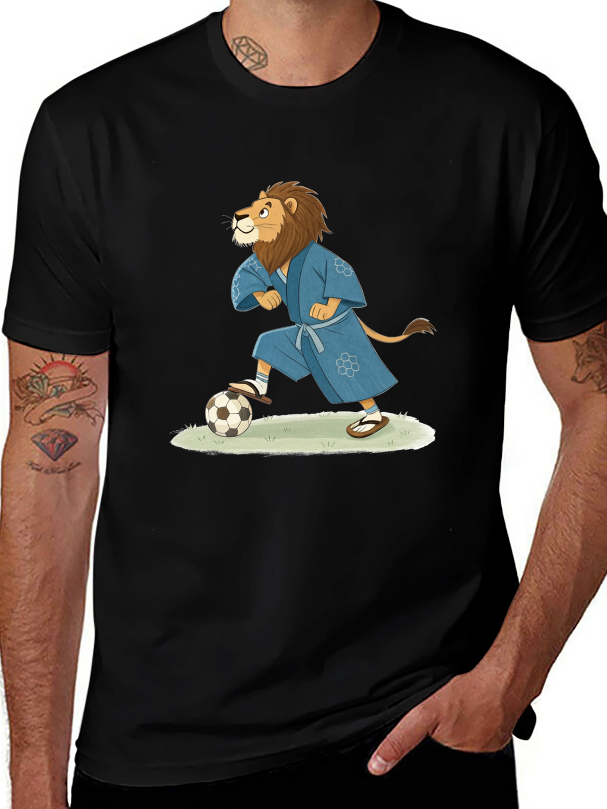 Lion Soccer Player T-Shirt