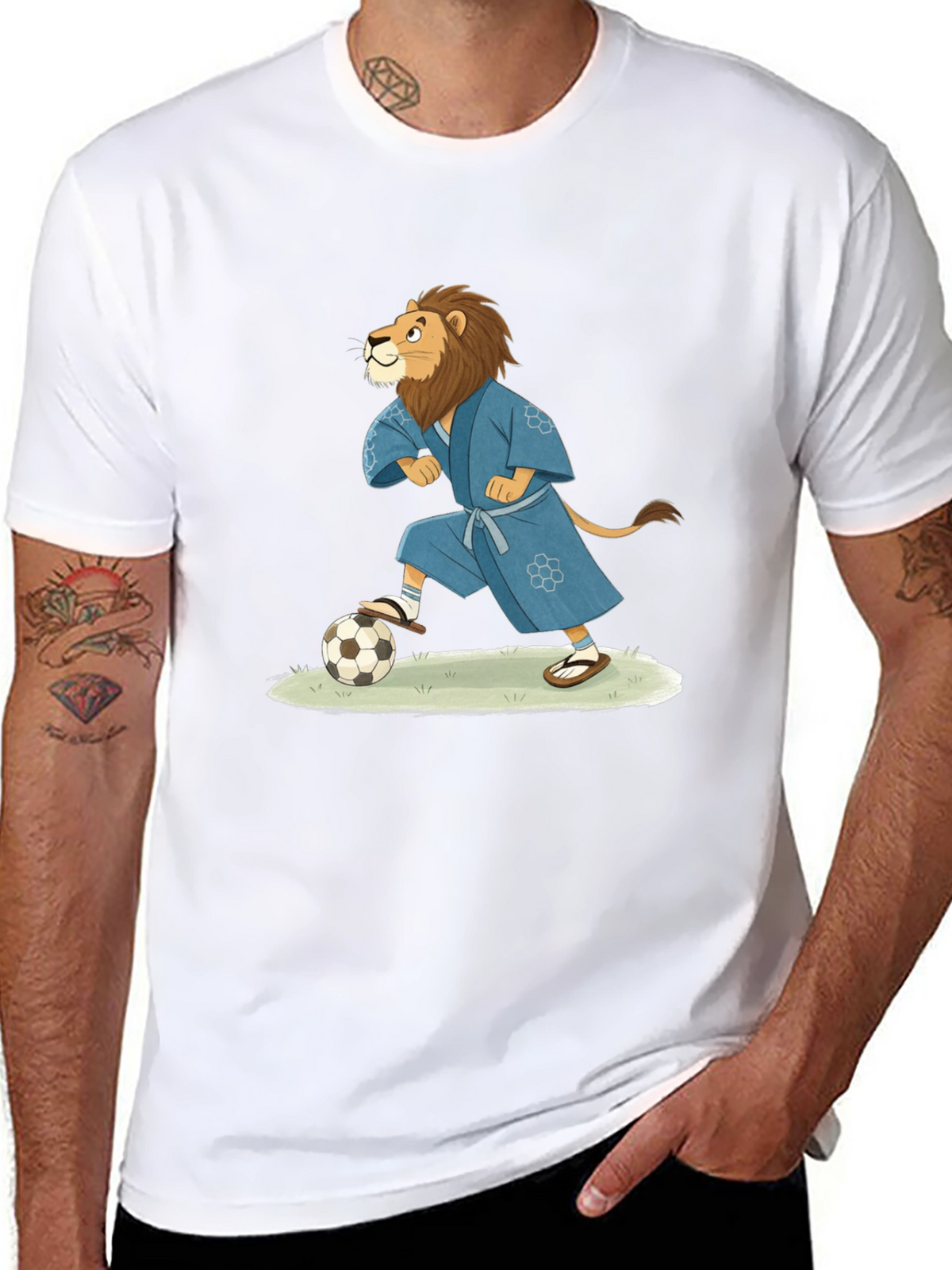 Lion Soccer Player T-Shirt