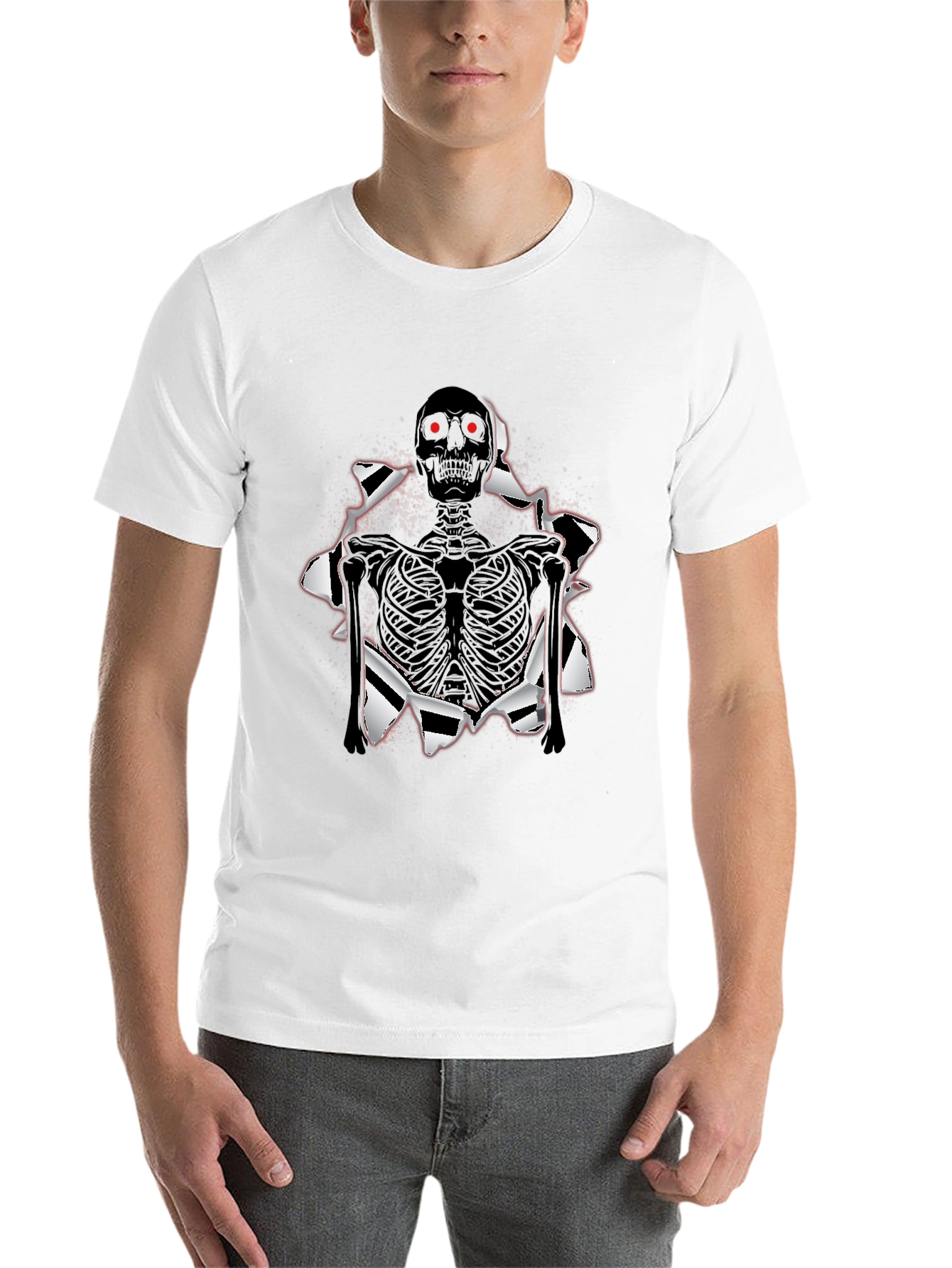 Skeleton T-Shirt: Ripped Graphic Tee