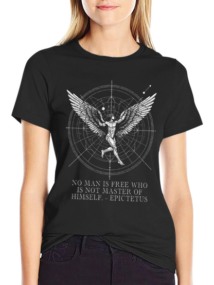 Philosophical T-Shirt - Winged Figure Master of Himself