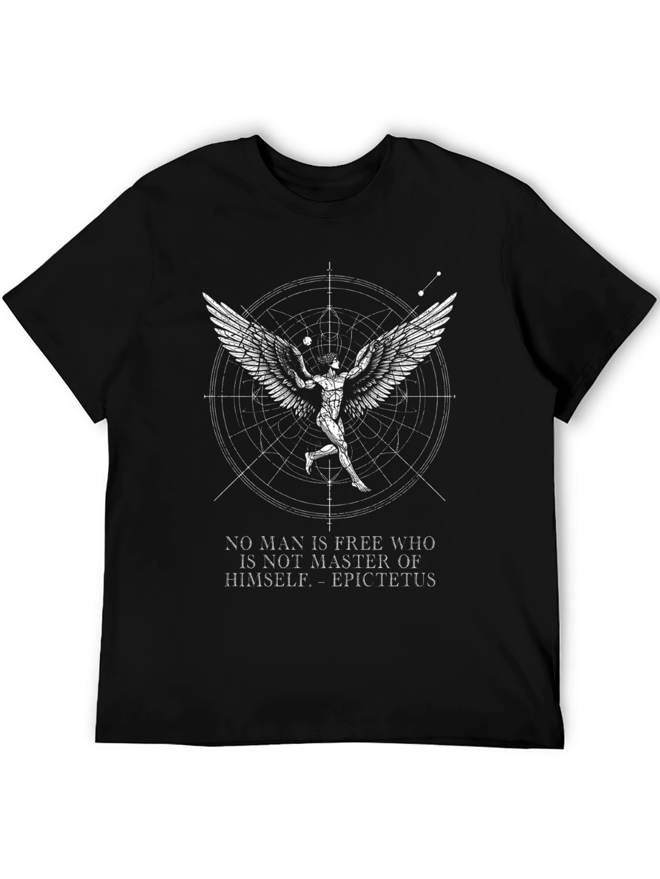 Philosophical T-Shirt - Winged Figure Master of Himself