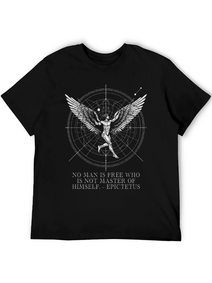 Philosophical T-Shirt - Winged Figure Master of Himself