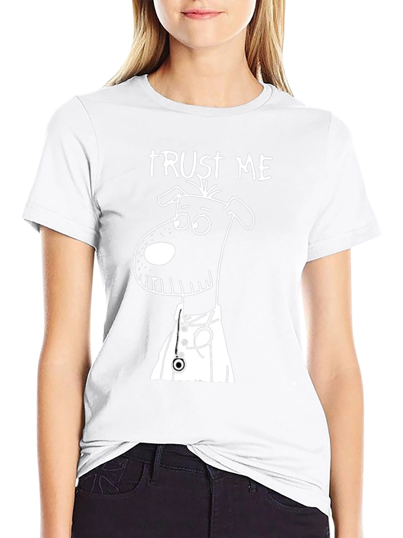 Trust Me Im a Dogtor Funny Black T-Shirt