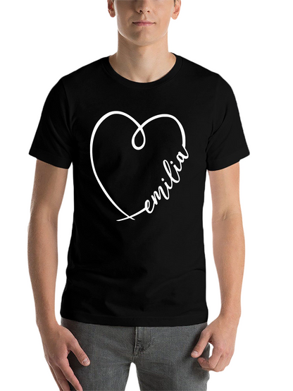 Emilia Heart Graphic Tee - Black