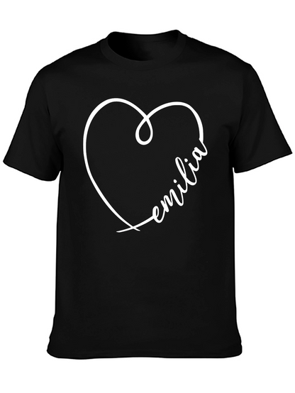 Emilia Heart Graphic Tee - Black